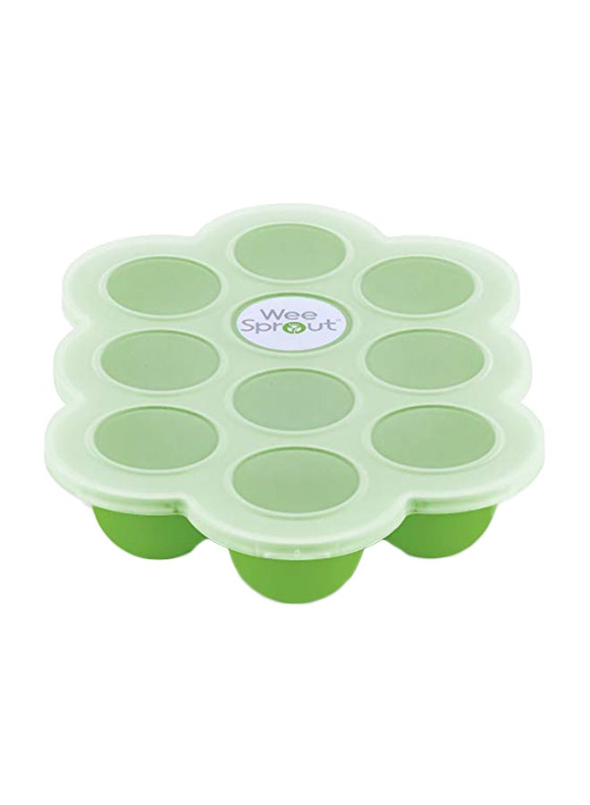 وي سبراوت صينية تخزين الطعام في المجمد من السيليكون بغطاء كبس أخضر - Image 1